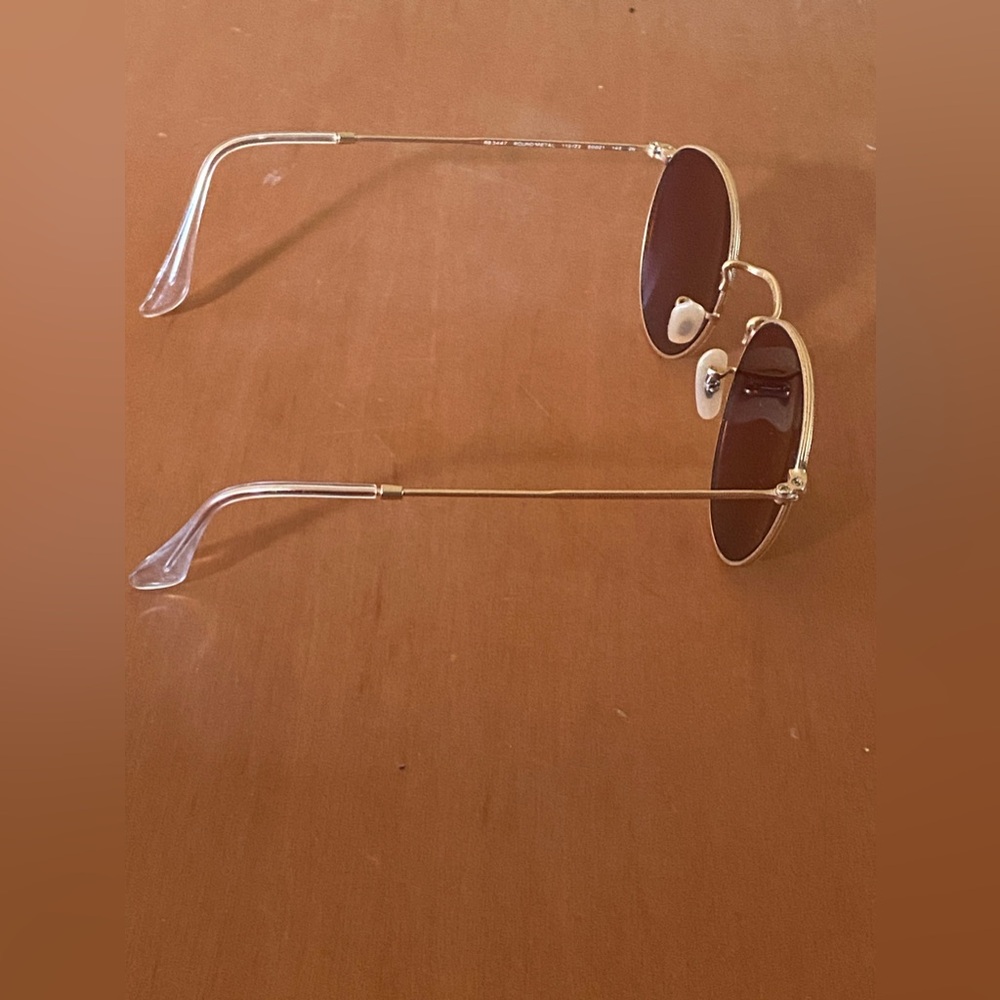 Ray-Ban Gold Frame Brown Lens Oval Sunglasses - Picture 4 of 12